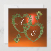 GREEN SHAMROCK HARTS MONOGRAM white, oranje Aankondiging (Voorkant)