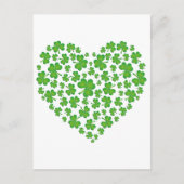 Green Shamrock Heart Briefkaart (Voorkant)