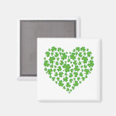 Green Shamrock Heart Magneet (Voorkant / Achterkant)