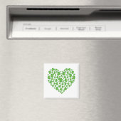 Green Shamrock Heart Magneet (Insitu (Vaatwasser))