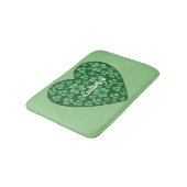Green Shamrock Heart St Patrick's Day Badmat (Gekanteld)