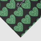 Green Shamrock Heart St Patrick's Day Tissuepapier (Detail)