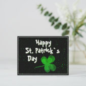 Green Shamrock Irish Happy St. Patrick's Day Feestdagenkaart (Staand voorkant)