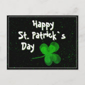 Green Shamrock Irish Happy St. Patrick's Day Feestdagenkaart (Voorkant)
