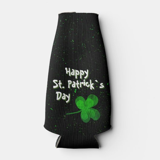 Green Shamrock Irish Happy St. Patrick's Day Flesjeskoeler (Voorkant)