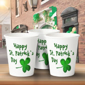 Green Shamrock Irish Happy St. Patrick's Day Papieren Bekers
