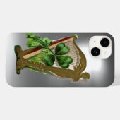 GREEN SHAMROCK IRISH HARP Grey White Case-Mate iPhone Case (Achterkant (horizontaal))