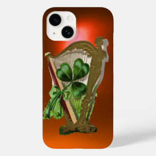 GREEN SHAMROCK IRISH HARP sinaasappel Case-Mate iPhone 14 Hoesje