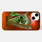 GREEN SHAMROCK IRISH HARP sinaasappel Case-Mate iPhone Case (Achterkant (horizontaal))