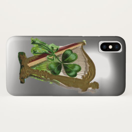 GREEN SHAMROCK IRISH HARP white Case-Mate iPhone Case (Achterkant (horizontaal))
