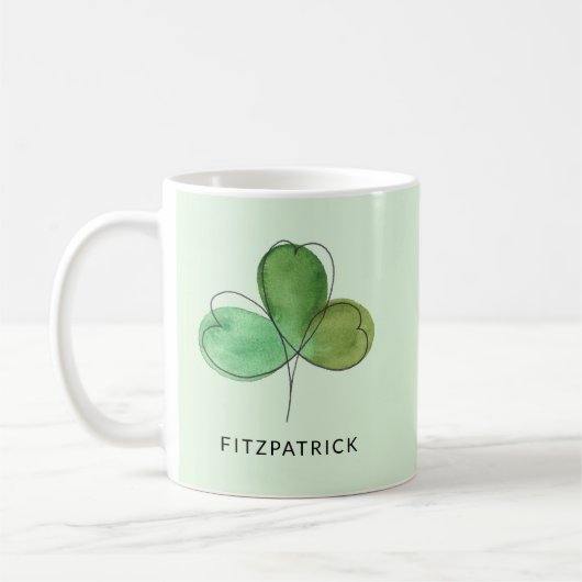 Green Shamrock Irish Heritage Koffiemok (Links)