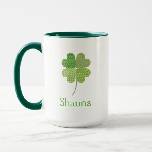 Green Shamrock Irish Persoonlijke Drink Mok (Links)