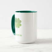 Green Shamrock Irish Persoonlijke Drink Mok (Voorkant links)