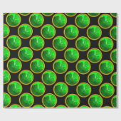 GREEN SHAMROCK JEWEL Saint Patrick's Day Cadeaupapier (Vlak)