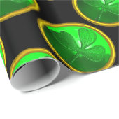 GREEN SHAMROCK JEWEL Saint Patrick's Day Cadeaupapier (Rol Hoek)
