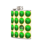 GREEN SHAMROCK JEWEL Saint Patrick's Day Monogram Heupfles (Links)