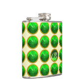 GREEN SHAMROCK JEWEL Saint Patrick's Day Monogram Heupfles (Rechts)