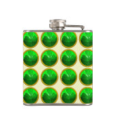 GREEN SHAMROCK JEWEL Saint Patrick's Day Monogram Heupfles (Achterkant)