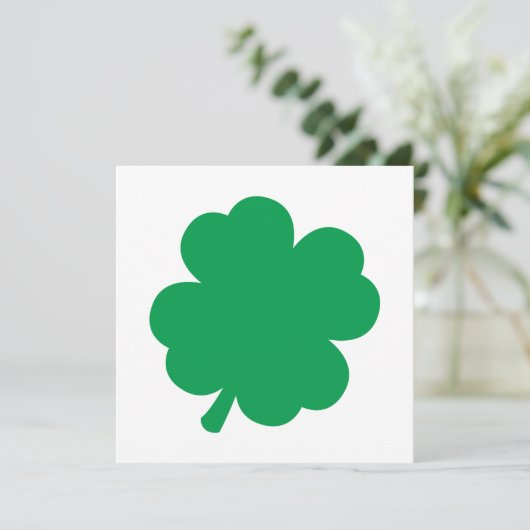 Green Shamrock Kaart (Staand voorkant)