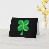 Green Shamrock Kaart (Gele Bloem)