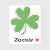 Green Shamrock Kiss-Cut Sticker (Vel)