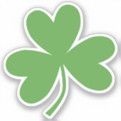Green Shamrock Kiss-Cut Sticker (Voorkant)