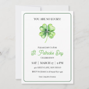 Green Shamrock Luck Eenvoudig St. Patrick's Day Pa Kaart