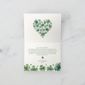 Green Shamrock Lucky Charm Baby shower Bedankkaart (Binnen)
