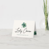 Green Shamrock Lucky Charm Baby shower Bedankkaart (Voorkant)