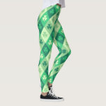 Green Shamrock Lucky Saint Patricks Day Fun Leggings<br><div class="desc">Het geluk van de Ieren zal bij je zijn als je deze leuke leggings draagt met een groen Shamrock diamantpatroon.  Geweldig voor een Sint Patrick's Day feest,  dat naar buiten hangt of naar de sportschool gaat.</div>