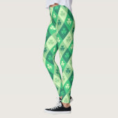 Green Shamrock Lucky Saint Patricks Day Fun Leggings (Links)
