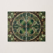 Green Shamrock Mandala Legpuzzel (Horizontaal)