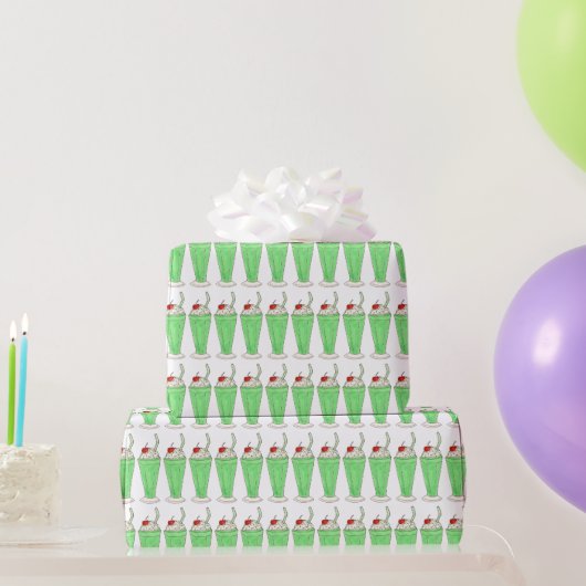 Green Shamrock Milkshake Ijs Shake Iers Cadeaupapier (Feestgeschenken)