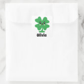 Green Shamrock Name Sticker (Tas)