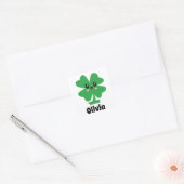 Green Shamrock Name Sticker (Envelop)