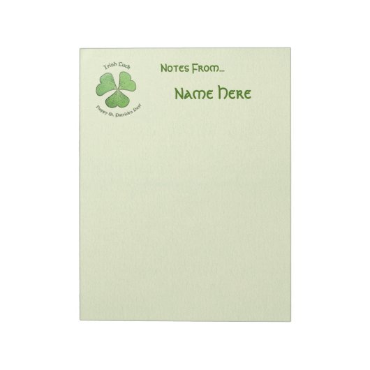 Green Shamrock Notitieblok (Linkerzijde)