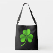 Green Shamrock op Black Cabinet Crossbody Tas (Achterkant)