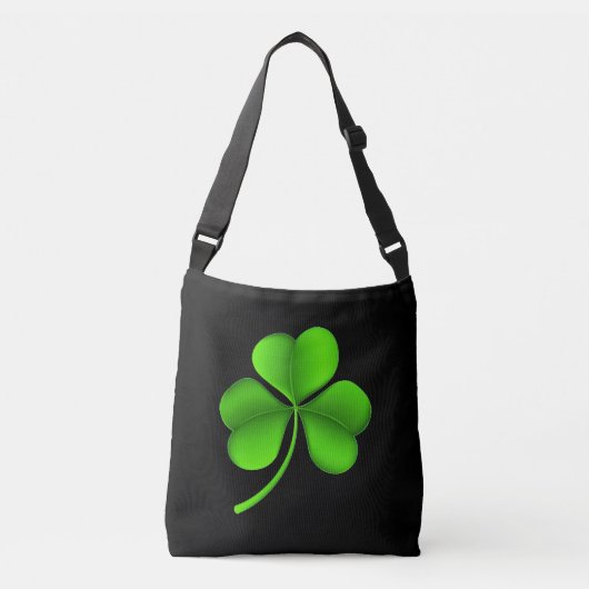 Green Shamrock op Black Cabinet Crossbody Tas (Voorkant)