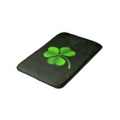 Green Shamrock op Dark Green bmcnt Badmat (Gekanteld)