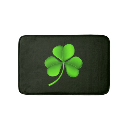 Green Shamrock op Dark Green bmcnt Badmat (Voorkant)