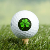 Green Shamrock op Dark Green CSS gbcnt Golfballen (Insitu Shirt)
