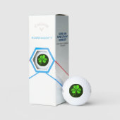 Green Shamrock op Dark Green CSS gbcnt Golfballen (Verpakking)