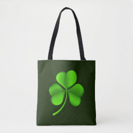 Green Shamrock op Dark Green set Tote Bag