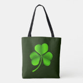 Green Shamrock op Dark Green set Tote Bag (Achterkant)