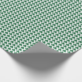 Green Shamrock Pattern Cadeaupapier