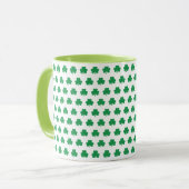 Green Shamrock Pattern Irish St Patricks Day Mok (Voorkant links)