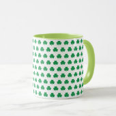 Green Shamrock Pattern Irish St Patricks Day Mok (Voorkant rechts)
