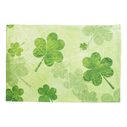 Green Shamrock Pattern Kussensloop (Achterkant)