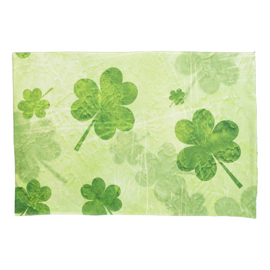 Green Shamrock Pattern Kussensloop (Voorkant)