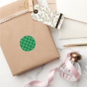 Green Shamrock Pattern Ronde Sticker (Geschenken)